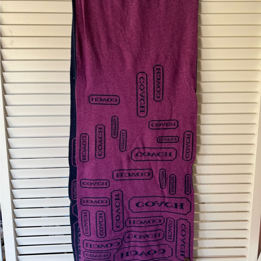 COACH Reversible scarf rectangle purple